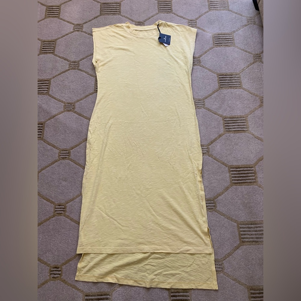 The Normal Brand Slub Tee Dress NWT Lemon